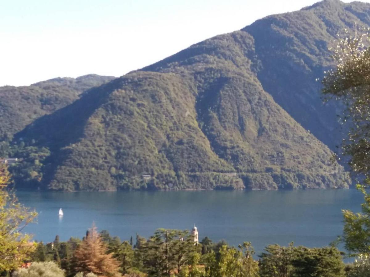 Casa Intignano - Camera Con Bagno E Portico Vista Lago Tremezzo Exteriör bild